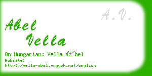 abel vella business card